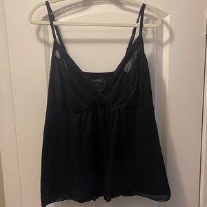 Black sleep tank top